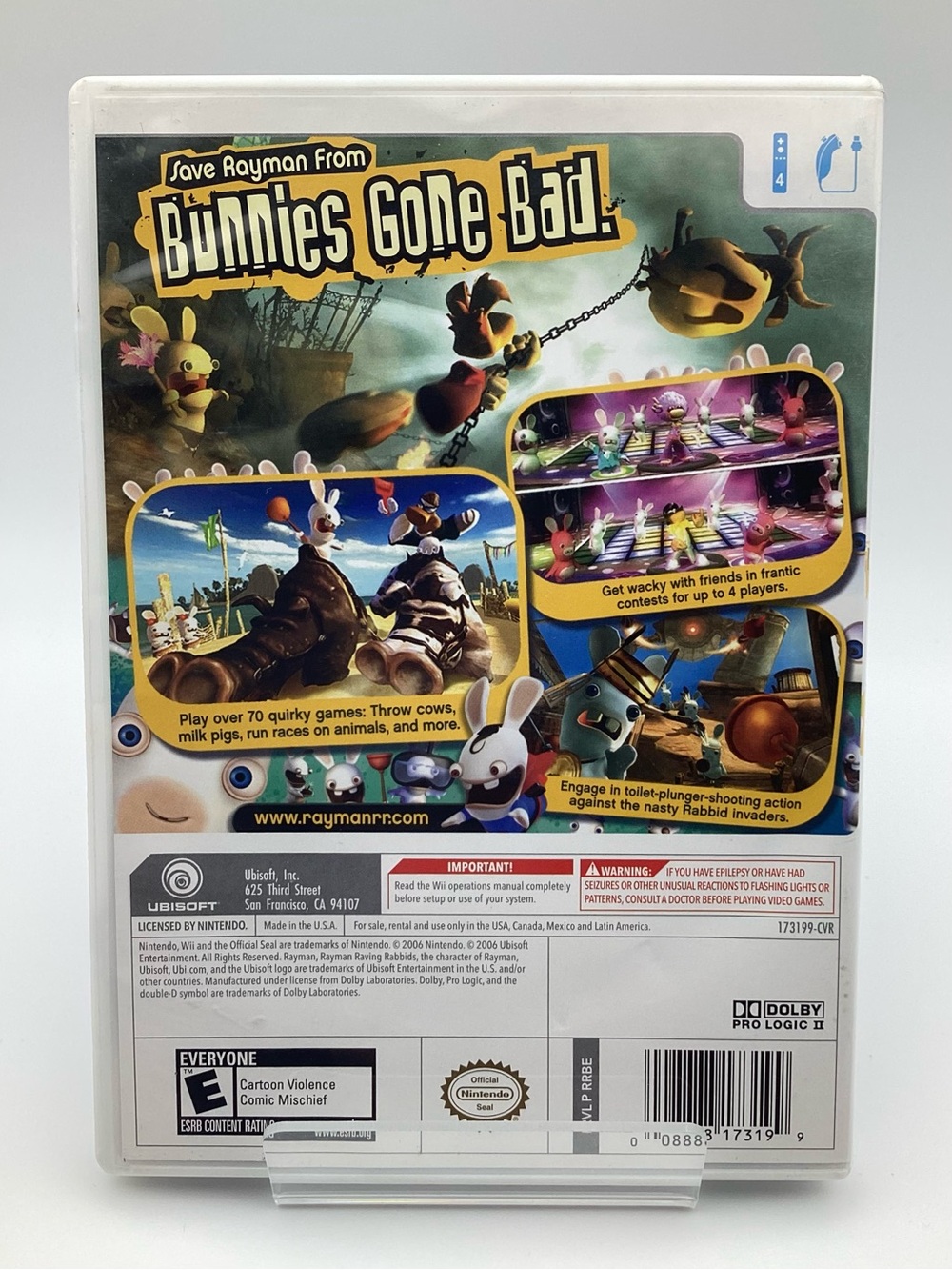 Rayman Raving Rabbids Nintendo Wii 2006 - Complete - Picture 2 of 7